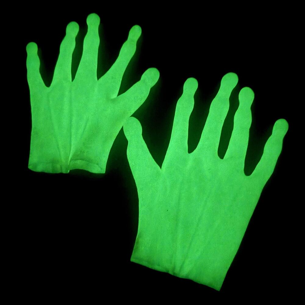 Vintage‎ Easter Unlimited Glow in Dark Rubber Monster Hands Gloves Halloween